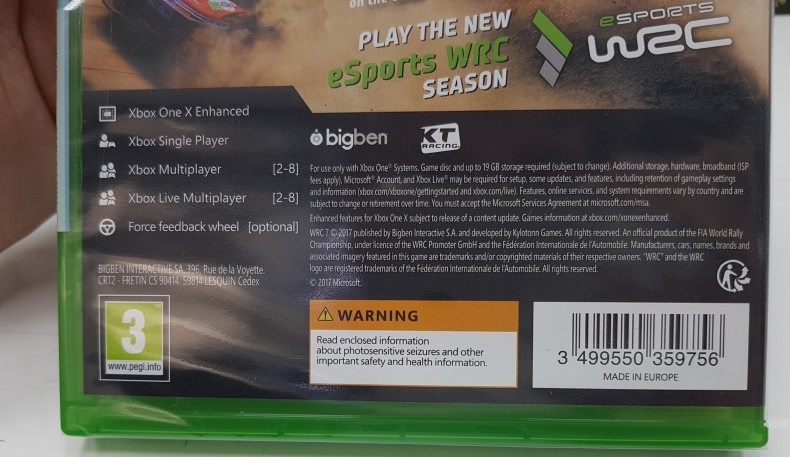 Xbox One X Enhanced pudełko